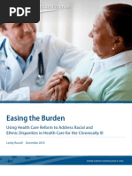 Download Easing the Burden Using Health Care Reform to Address Racial and Ethnic Disparities in Health Care for the Chronically Ill by Center for American Progress SN45420804 doc pdf