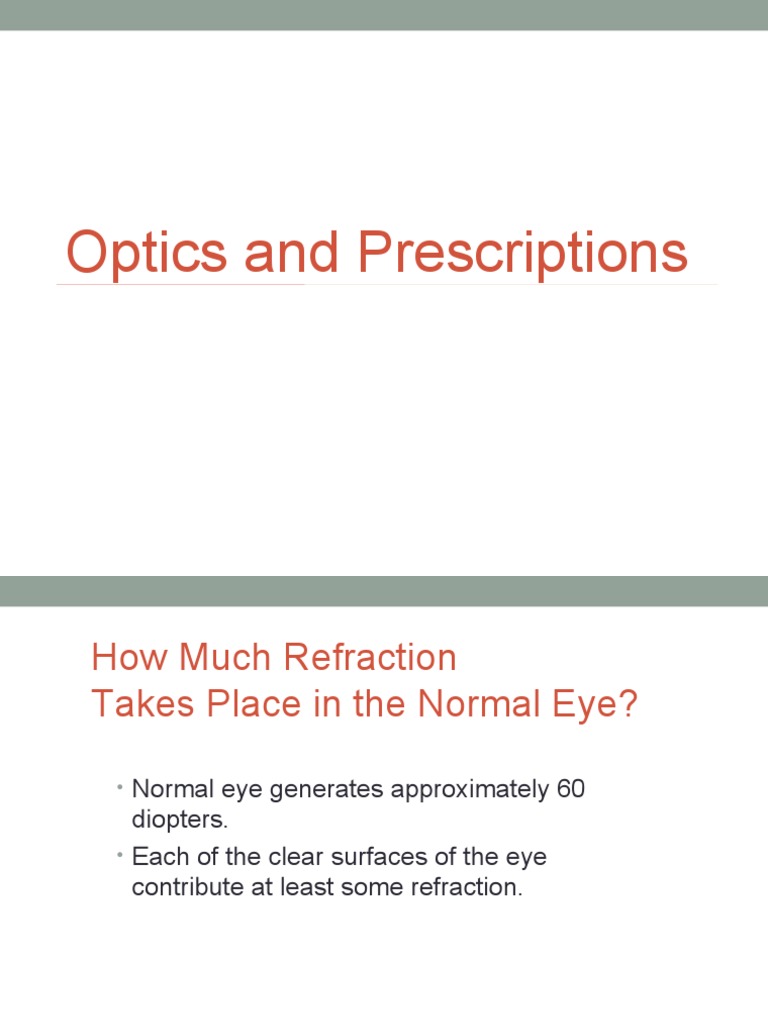 Optics Prescriptions | PDF | Glasses | Vision