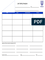 S406-01 Job Safety Analysis Form