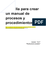 Plantilla para Crear Un Manual de Procedimientos