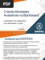 Criando Atividades Avaliativas - EXERCICIOS