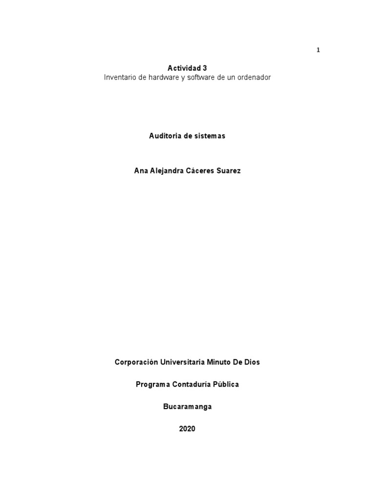 Inventario de Hardware y Software PC | PDF | Microsoft Office ...