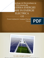 Conversia Energiei Solare in Energie ELECTRICA