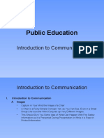 Public Education: Introduction To Communication