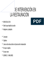 Acciones de Intervención en La Restauración