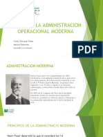 Teoría de la administración operacional moderna según Fayol