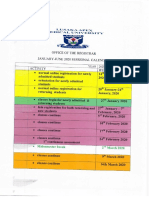 Sessional Dates For 2020 Upto July