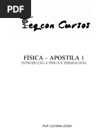 FÍSICA APOSTILA 1 INTRODUÇÃO À FÍSICA E TERMOLOGIA. Prof . - LUCIANA LESSA PDF