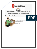 Pasos para elaborar un Resumen Analítico de Estudio (RAE