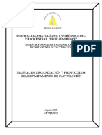 Manual de Organización y Protocolos Del Departamento de Facturación PDF