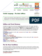 Turkish Language - Basic Suffixes