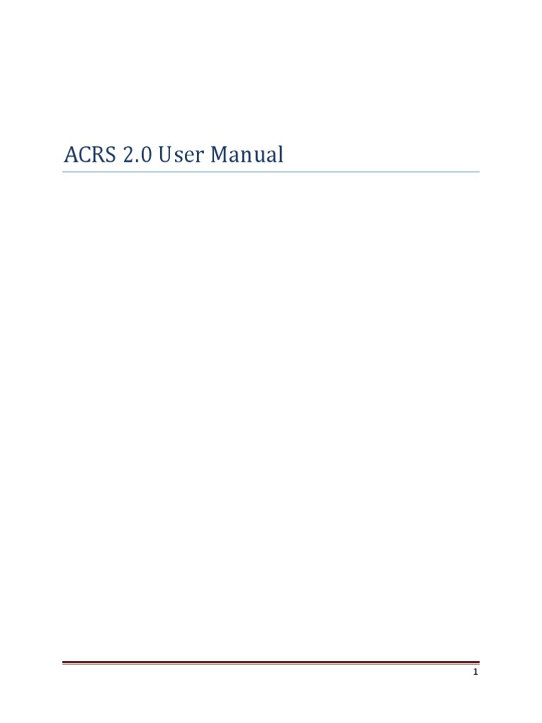 ACRS 2.0 User Manual and FCC Compliance | PDF | Electromagnetic ...