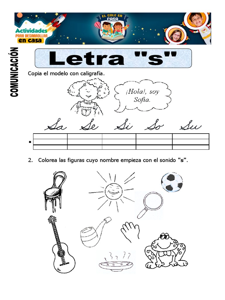 Fichas de la letra S para primer grado | PDF | Poesía