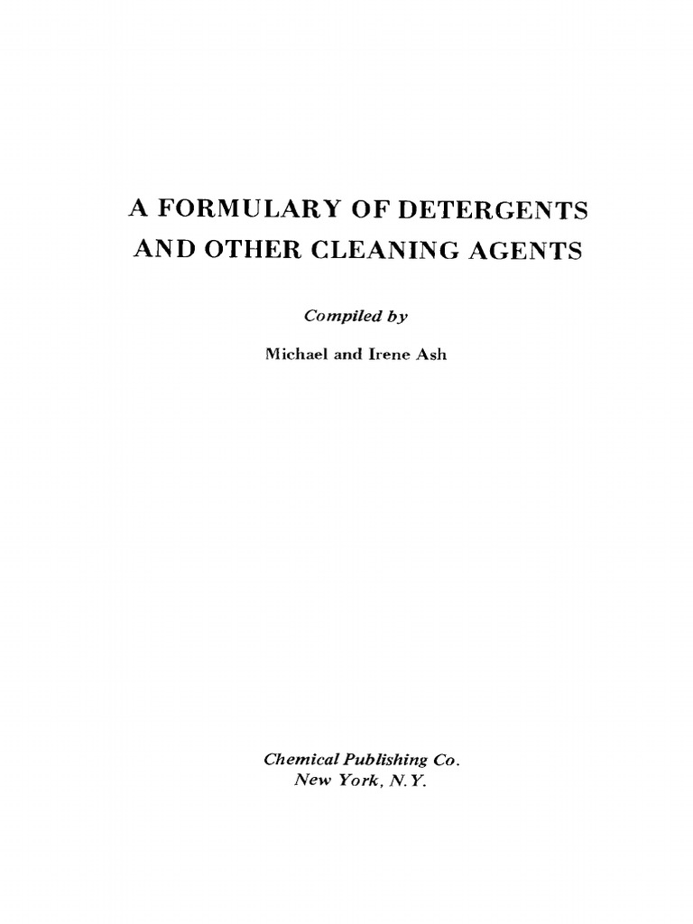 Detergent Formula PDF