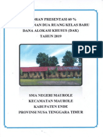 Laopran 60% Pembangunan Ruang Kelas Baru