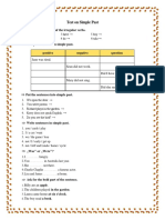 Test Simple Past Tenses