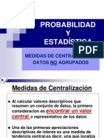 Medidas de Centralización Datos No Agupados PDF