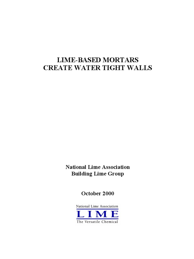 Lime Based Mortars | PDF | Mortar (Masonry) | Masonry