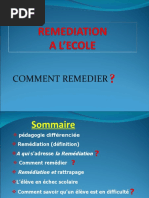 la remediation à l'ecole.