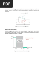 Vlsi Static Inverter Lab Reort