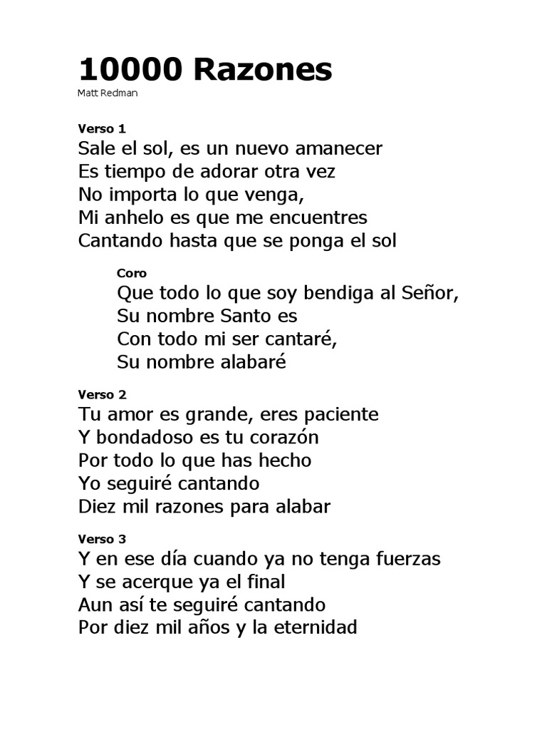 Diez mil razones para alabar | PDF | Poesía