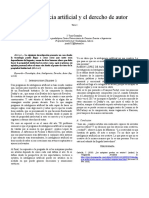 Tarea 3. La Inteligencia Artificial y El Derecho de Autor. Gonzalez Velasco