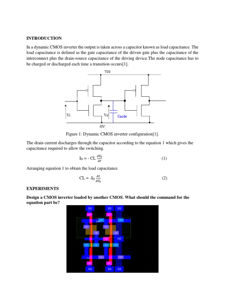Dynamic CMOS Inverter Analysis | PDF | Power Inverter | Cmos