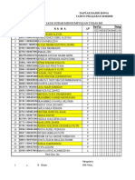 Daftar Hadir Siswa Kelas 8 H (TAHFIDZ) Tahun Pelajaran 2019/2020