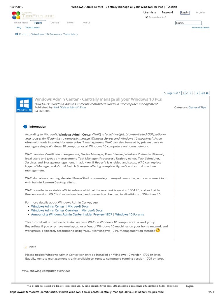 Windows Admin Center - Centrally Manage All Your Windows 10 PCs ...
