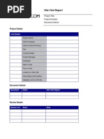 Download Site Visit Report Template by kishorcc SN45427075 doc pdf