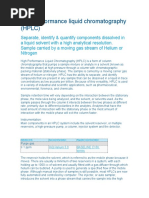 Schematic Diagram of High Performance Liquid Chromatography | PDF