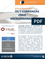 Programa Especializacion Creditos y Cobranzas para Microfinanzas