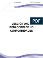 Lección Once Redacción de No Conformidades PDF