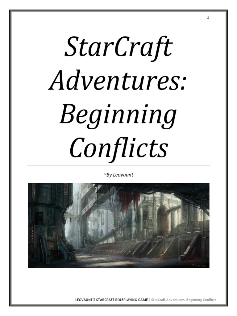 StarCraft Roleplaying Game Adventures Beginning Conflicts | PDF ...