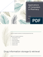 Applications of Computers in Pharmacy