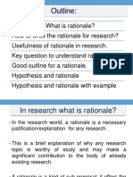 Rationale of Research