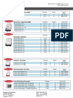 Fronius Price List 20190502