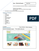 Types of Websites Worksheet PDF