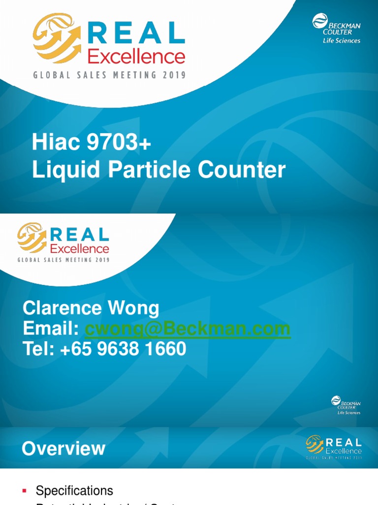 Hiac 9703+ Presentation For KOM 2019 - Danang | PDF | Flow Measurement ...