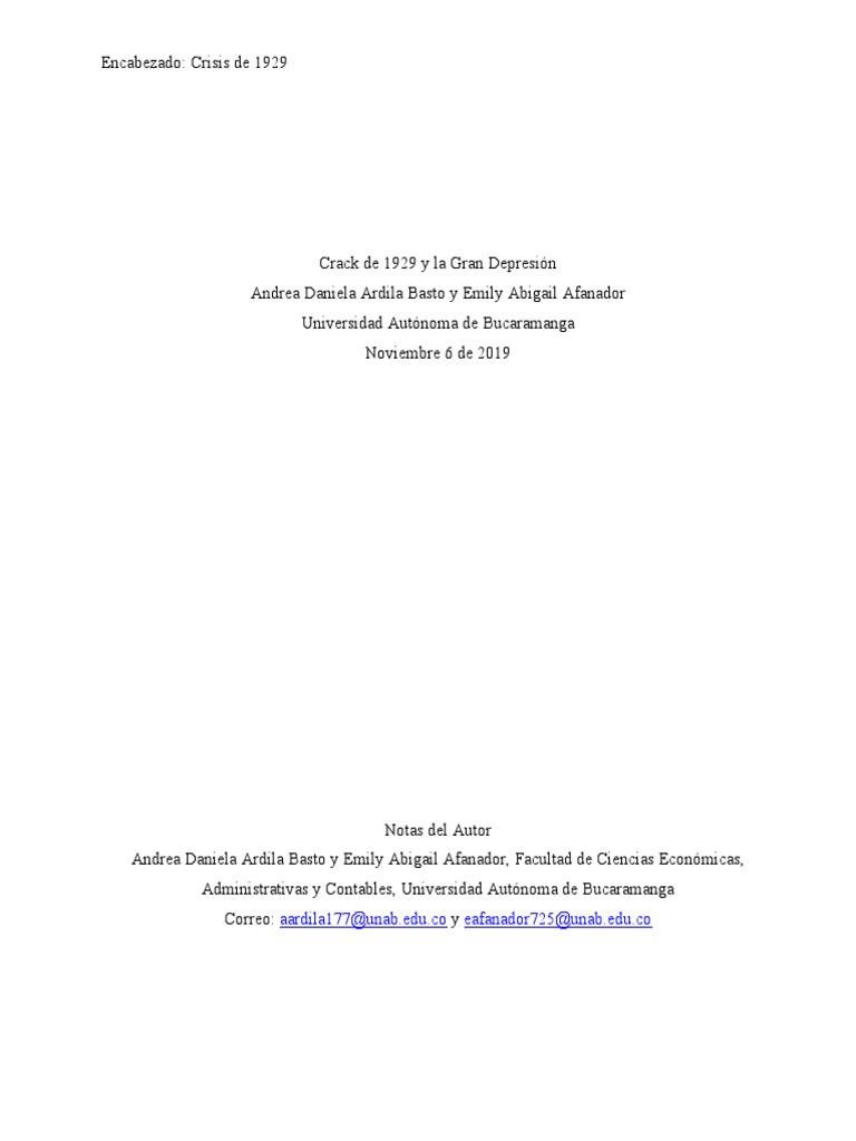 La Gran Depresión 1929 Pdf Gran Depresion Plan Dawes