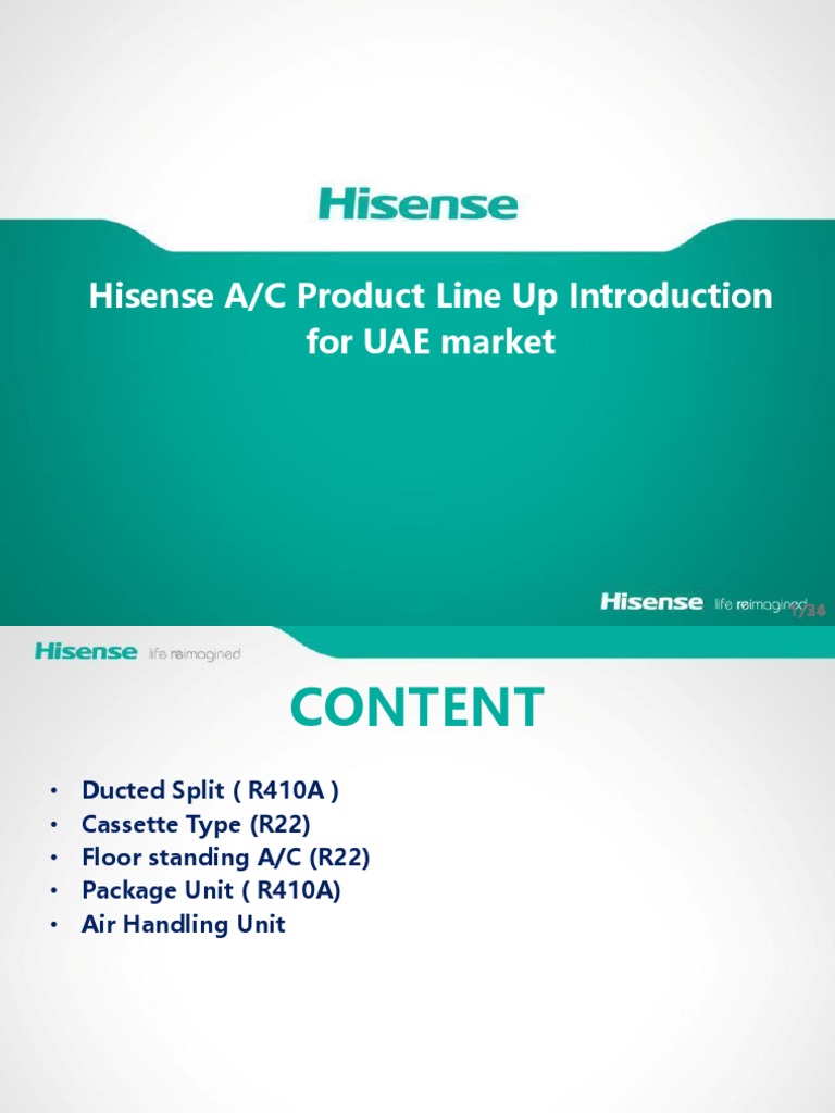 Hisense Hvac Product Lineup Introduction Pdf Pdf Duct Flow Air