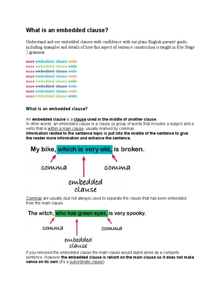 Embedded Clause