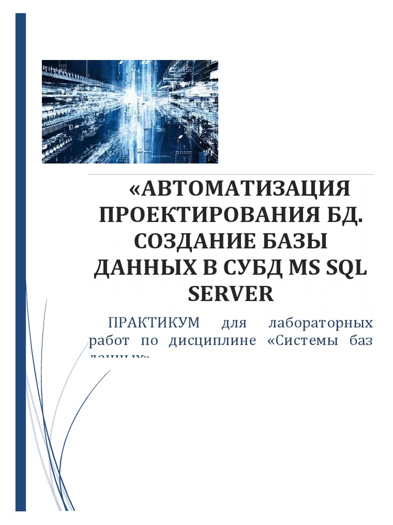 Реферат: Разработка и сопровождение баз данных в MS SQL Server 2000