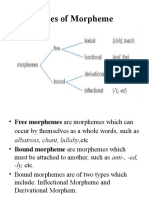 Types of Morpheme