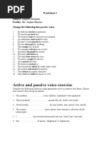 Class 8 Grammar Active Passive