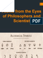 Atoms From The Eyes of Philosophers and Scientist