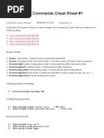 (CCNA) Cisco Commands Cheat Sheet #1