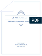 CS171017 Assignment1 C# PDF