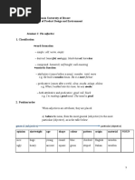 DPM Seminar 2. The Adjective