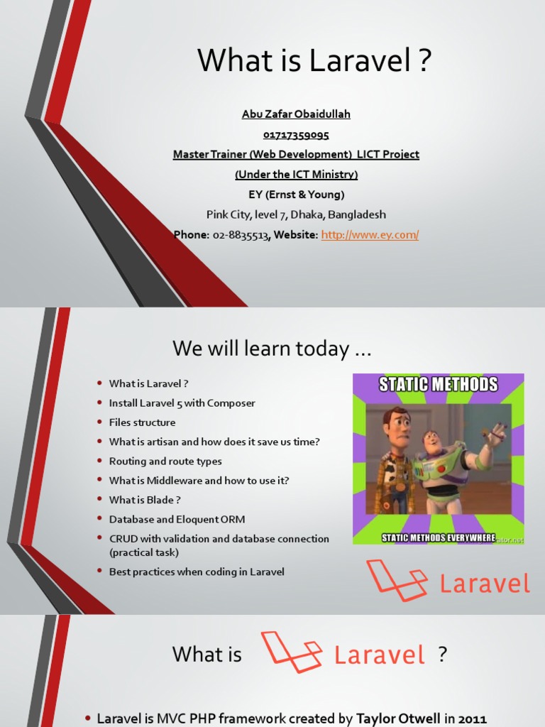 What-is-Laravel Saniat Obaidullah | PDF | Object Relational Mapping |  Databases
